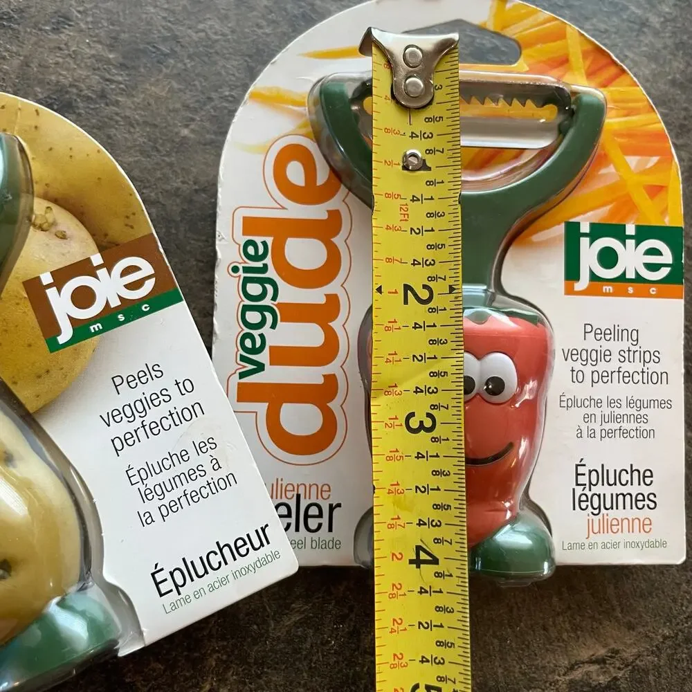 Joie Vegetable Peelers Set Spud Dude Potato and Carrot Veggie Dude Julienne NEW